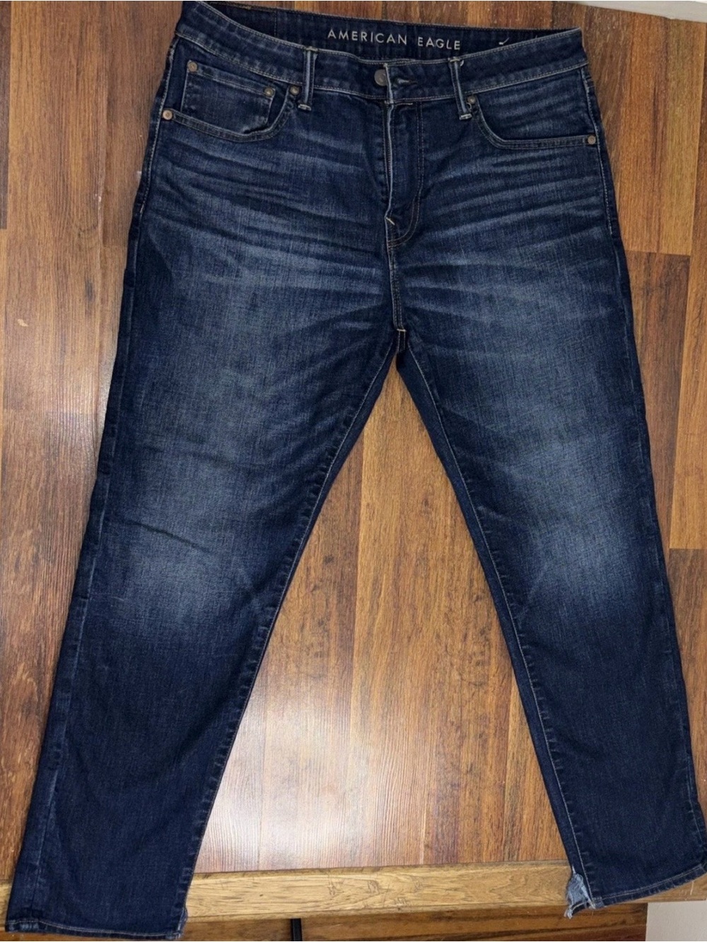 American Eagle Outfitters Men’s Dark Indigo Slim Straight Jeans